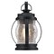 Westinghouse Fixture Wall Outdoor 8W Dusk to Dawn Canyon Txtrd, Black Clear Crackle Glass 6120400 - alternate 1